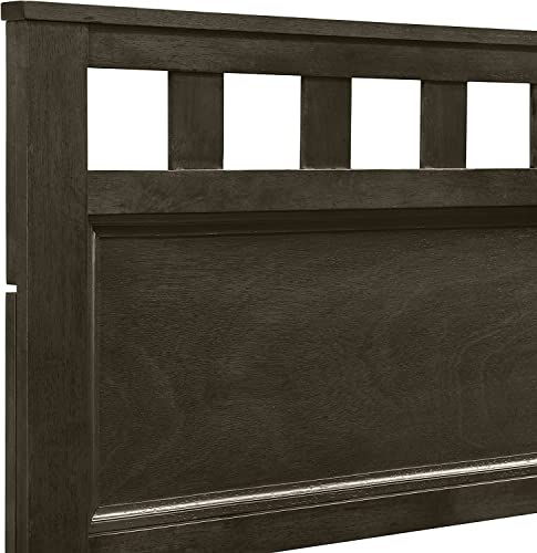 New Classic Furniture Pisces Solid Wood King Size All-In-One Panel Bed, Gray, Grey #TOP3