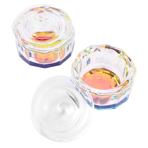 NOLITOY 2 piezas copa cristal para uñas acrílicas miniatura 1