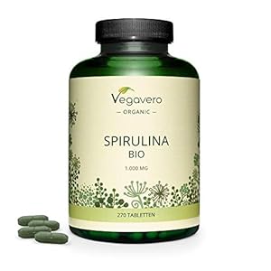 Spirulina BIO | 1000 mg pro Pressling: HÖCHSTER SPIRULINA GEHALT | Vergleichssieger* | Laborgeprüft | Vegan und Ohne…
