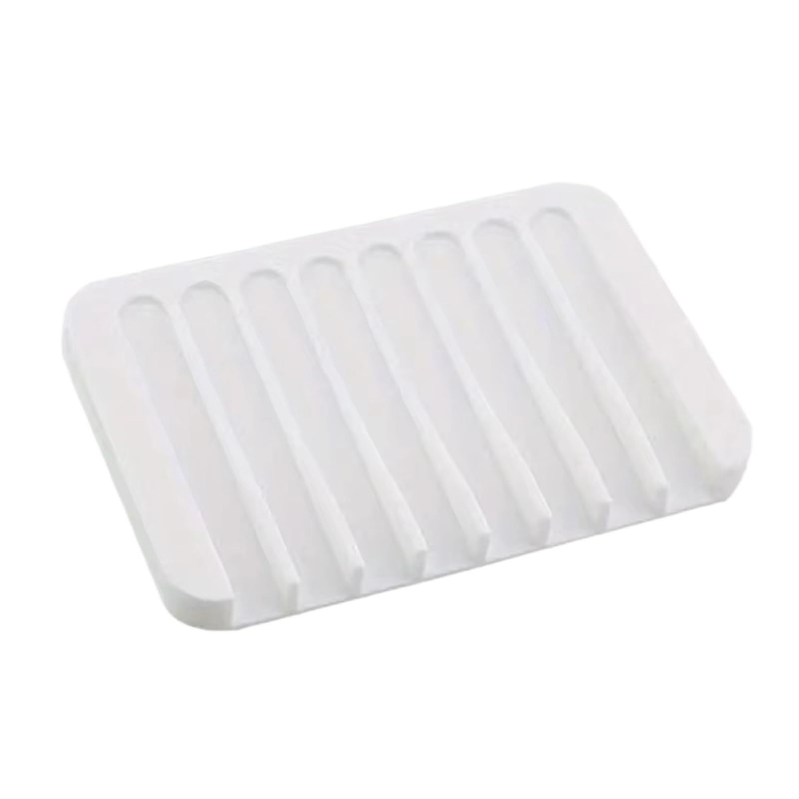 Jabonera portátil para la Ducha, Jabonera de Ducha Silicona Sin Perforación Drenaje Antideslizante Multicolor 3 Piezas(White)