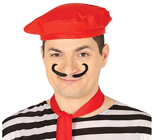 FIESTAS GUIRCA Sombrero de Boina roja para el Pintor mimo Bohemio de...
