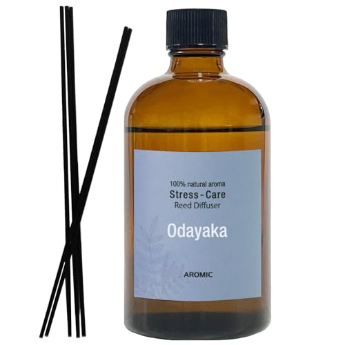 【 詰め替え 】 天然アロマ リードディフューザー 【 Odayaka 穏やか 】専用オイル (120ml) スティック付き ルームフレグランス フレグランス アロマディフューザー スティック 芳香剤 おしゃれ リラックス 睡眠 ギフト プレゼント ARO