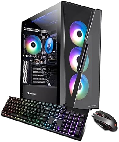 iBUYPOWER SlateHako AD420N Gaming Desktop Computer, Intel Core i5-12600KF 3.7GHz, 16GB RAM, 500GB SSD, NVIDIA GeForce RTX 3050 8GB, Windows 11 Home