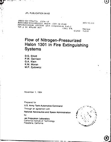 Flow of nitrogen-pressurized Halon 1301 in fire extinguishing systems