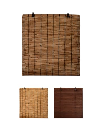 JARDIN202 - Persiana de Bambú Enrollables – Estor Bambú Natural para Interior | 80X160 (Nogal)