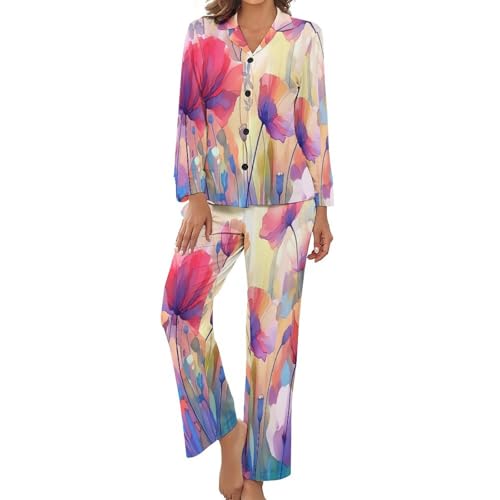 Pyjama pour femme ensemble aéré contre la chaleur vêtement nuit fluide
