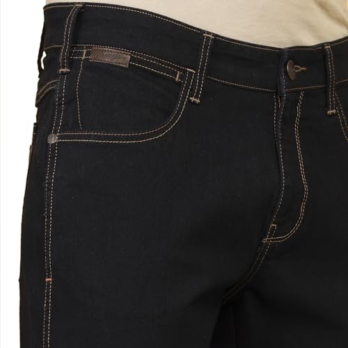 Image of Wrangler Men's Blue Straight Fit High Rise Pants