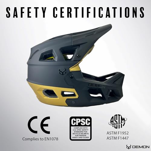 Image of Demon United Podium X MIPS Full Face Mountain Bike Helmet- Removable Fit Pad Options- Advanced Venting System-Lightweight - Fullface DH BMX MTB Helmet