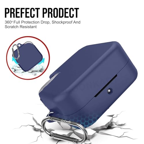 Image of Soft Silicone Case Cover for CMF by Nothing Buds Pro 2 | Buds 2 | Buds 2 Plus (Blue)