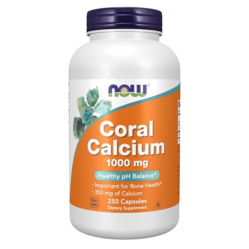 NOW Foods Supplements Coral Calcium 1 000 mg Bone Health* Healthy pH Balance* 250 Veg Capsules