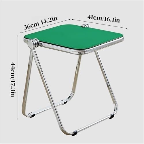 Foldable Acrylic Nightstand - Modern Minimalist Rectangular Bedside Table, Space-Saving Folding Side Table for Living Room & Bedroom, Durable Small End Table Furniture