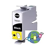  Mondial Cartouche - T0321 Cartouche d\'encre Compatible Epson - Noir - T0321