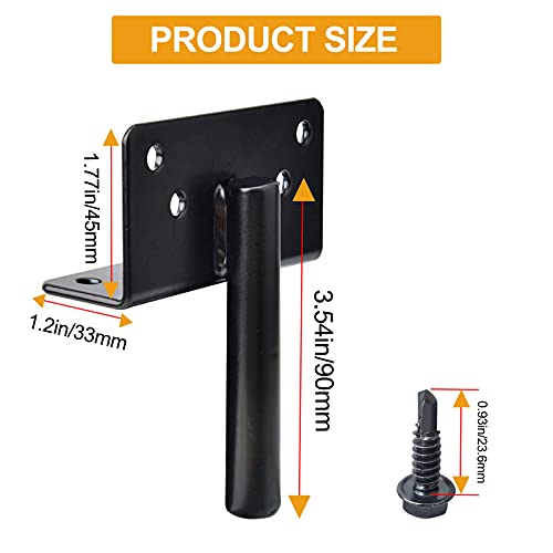VIGRUE Self-Locking Gate Latch - Heavy Duty Automatic Gate Latch - Fence Gate Lock with Fasteners Hardware for Secure Pool, Yard, Garden, Black