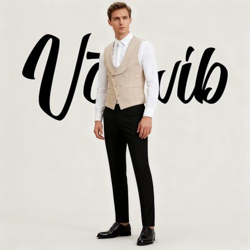 Men's Classic Slim Fit Dress Vest Formal Wedding Prom Tuxedo Suit Vest Waistcoats4