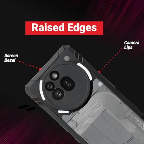Image of WOW IMAGINE Shock Proof Clear Back Case Mobile Cover for Nothing Phone 3a Pro (Hard | Hybrid PC + TPU | Full Armour Device & Camera Protection | Earthy Black)