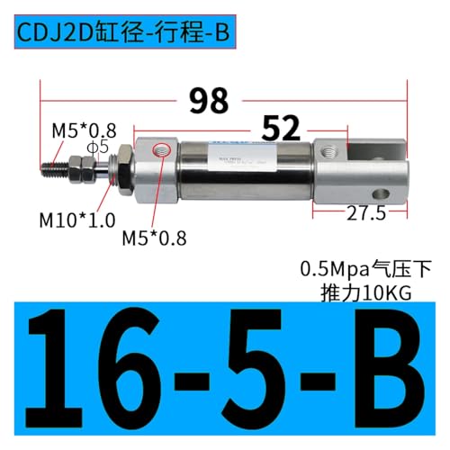 Mini-cylindre CDJ2D en acier inoxydable et double oreilles haute finition