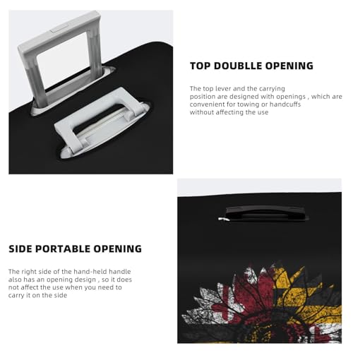 Travel Luggage Cover Vintage Sunflower Maryland Marylander Flag Fashion Washable Baggage Suitcase Protector Fit For Luggage Small4