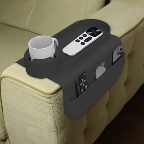 Mesa auxiliar para sofá pequeña de silicona para evitar derrames de café 4