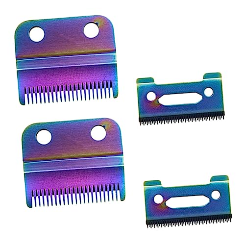 Healeved 2Sets Clipper Replacement Blades for Hair Trimmer Durable Barber Supplies with Easy Installation for Precise Hair Cutting Gradient Color Design