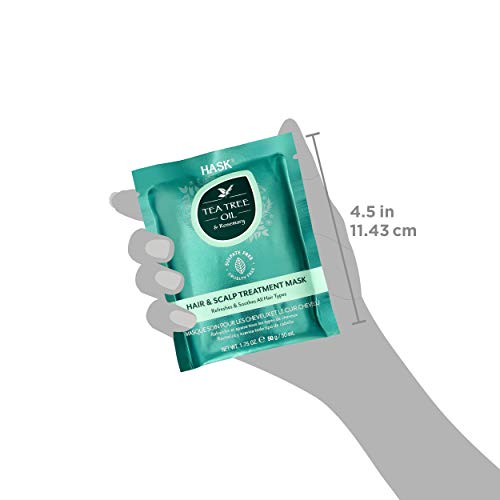 Hask Tea Tree Revitalizing Deep Conditioner Treatments For All Hair Types, Color Safe, Gluten Free, Sulfate Free, Paraben Free - Pack Of 12 #TOP4