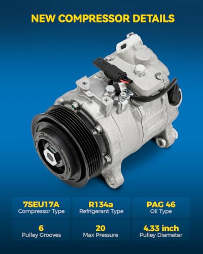 Image of PHILTOP 141151NC Air Conditioner AC Compressor with Clutch for BMW X1 2017-2019, 2013-2015 2.0T,X3 2013-2015, 2017 2.0T,X4 2015, 2017-2018 2.0T