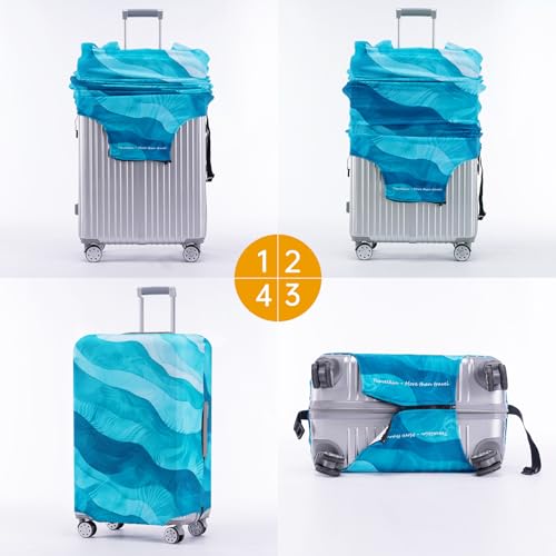 Travelkin Suitcase Covers For Luggage Tsa Approved Luggage Covers Protector by TRAVELKIN more than travel - Used condition - Image 6