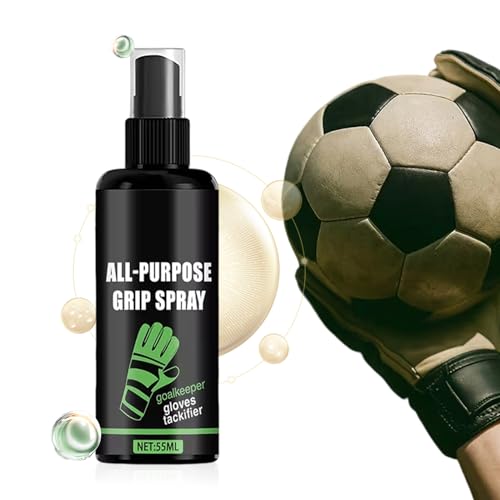 Spray de Agarre para Fútbol - 55 ml antideslizante y de larga duración,Spray multiusos agarre guantes tracción | Para Baloncesto, Béisbol, Voleibol, Fútbol, Tenis, Golf, Escalada En Roca Al Aire