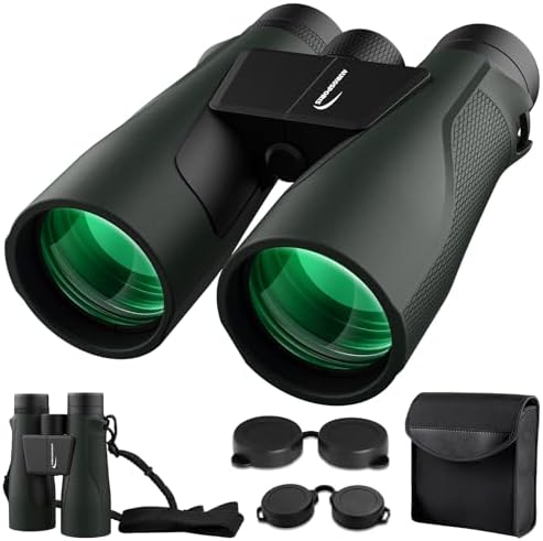 15x56 Binoculars for Adults High Powered - Aurosports HD Large View Binoculars with Clear Vision - Lightweight Easy Focus Binocular for Bird Watching Hunting Hiking Cruise Travel Stargazing