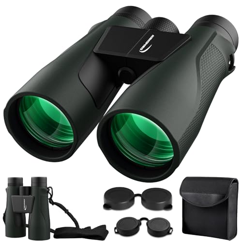 15x56 Binoculars for Adults High Powered - Aurosports HD Large View Binoculars with Clear Low Light Vision - Lightweight Easy Focus Bird Watching Hunting Hiking Cruise Travel Gifts for Men Black