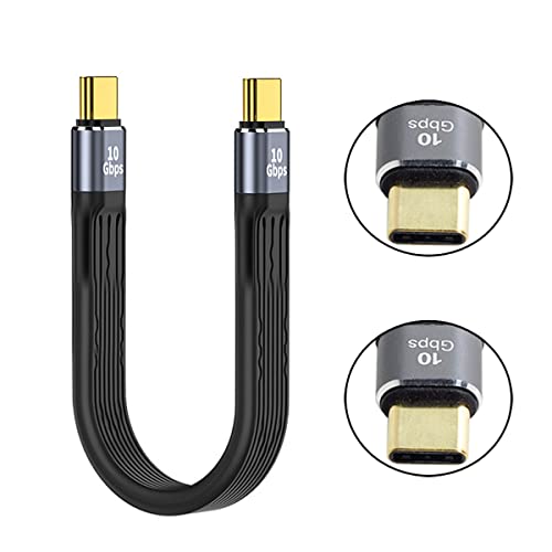 CY 10Gbps Type-C USB-C Male to Male USB 3.1 10Gbps Flat Slim FPC Data Cable 13cm Compatible with iPhone 15 Laptop Phone - Image 3