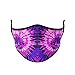 Top Trenz Reusable Face Mask Made with Stretch Cloth for Everyday Use - Indoor/Outdoor Face Cover -PINK/Purple Tie Dye - One Size Fits Most Ages 10+