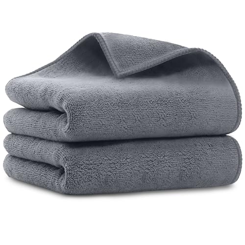 UNIMADE Salon Towels 48 Pack, Super Soft Microfiber Hand Towel, Highly Absorbent Hair-Drying Cloth for Gym, Bath, Spa Use and Home Beauty Care - White (16x29 inch)
