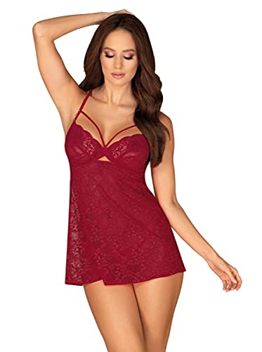 Nuisette Ivetta Obsessive | Ensemble Chemise et String Dentelle Sans Gêne