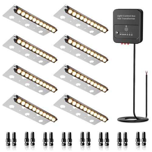 SOROP 8 Inch Retaining Wall Lights 5W LED Hardscape Lighting IP66 Waterproof Low Voltage Step Lights...