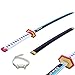 HBCH Épée Demon Slayer Lame en Bois Cosplay Anime Kamado Tanjiro Épée Japonais Katana Jouet D'arme Décoratif Halloween Cosplay Demon Slayer Blade (Color : Tomioka Giyuu)