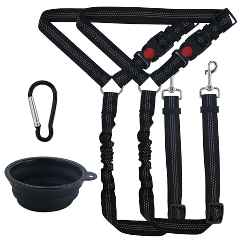 Cintura di sicurezza per auto, cintura di sicurezza per cani, imbracatura auto con 1 ciotola pieghevole nera per animali domestici, cani, pettorina di sicurezza, accessori da viaggio nel Regno Unito,
