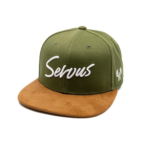 Du Hirsch Bayerisches Snapback Cap Servus Khaki Canvas XL