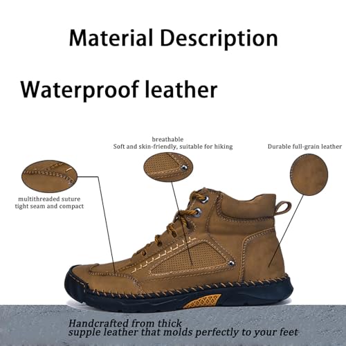 Sawbehind Mens Boots, Sawbehind Men'S Waterproof Handmade Boots, Arch Support, For Outdoor, Hiking, Travel, Sports3