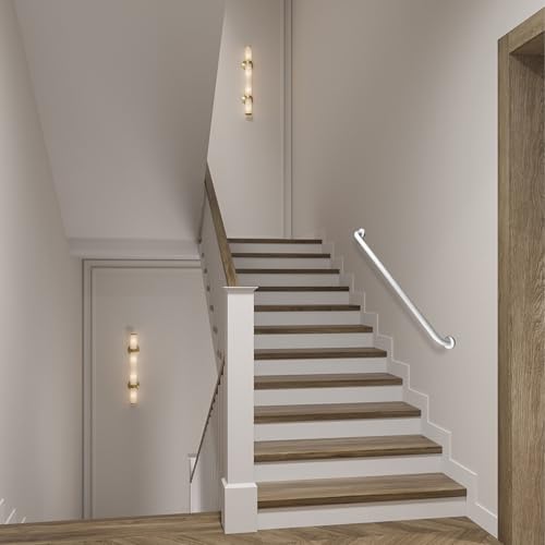 image for Rackickyer Shower Grab Bar, 2 Pack 39.4 Inch White Bathroom Grab Bar, 