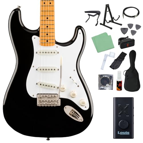 Squier by Fender Classic Vibe 50s Stratocaster エレキギター初心者14点セット 【ヘッドホンアンプ付き】 BLK ストラトキャスター スクワイヤー/スクワイア