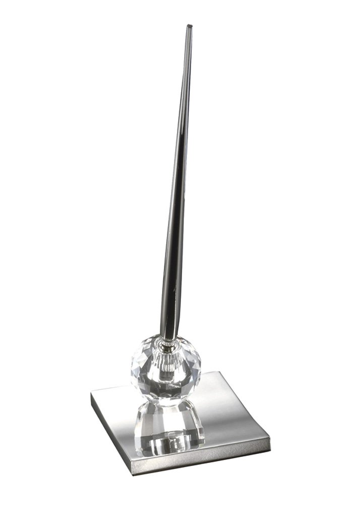 Crystal/Metal Pen Holder with Pen