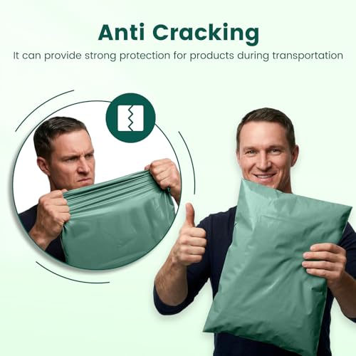 Image of Metronic Poly Mailers 14.5x19 400PC, Large Poly Mailers for Small Business Self-Seal Shipping Bags for Clothing, Shipping Envelopes, Packaging Bags, Mailing Poly Bags,Grayed Jade Green