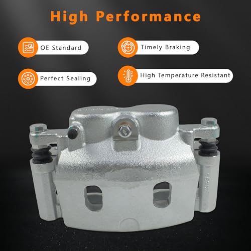 Image of 2 Pcs Front Brake Caliper w /Bracket Fit for 2008-2020 Cadillac Escalade, 2008-2020 Chevy GMC Avalanche Silverado 1500 Express Suburban Tahoe Sierra Yukon, Replace for 18B4918A 18B4919A