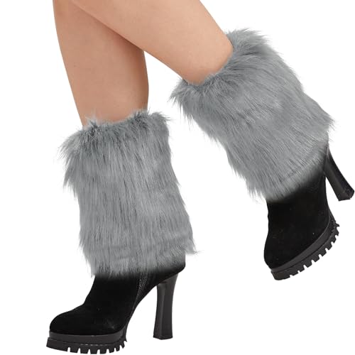 Image of Nanxson Womens Fur Leg Warmer Winter Short Boot Cuffs Covers Sleeves TTW0071