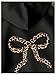 RoseSeek Girl's Bow Cheetah Leopard Hoodies Long Sleeve Hooded Sweatshirt Pullover Preppy Cute Clothes Black 7Y