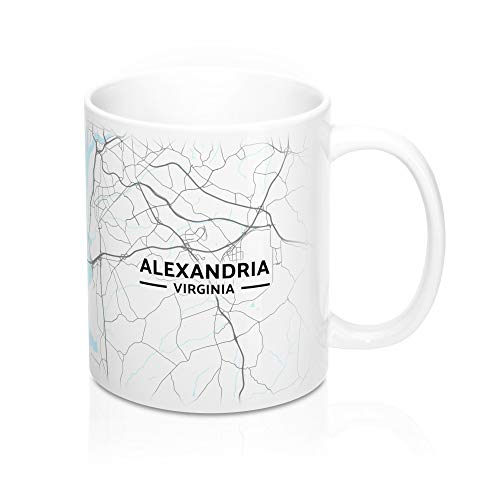 Hometown Bias Alexandria, Virginia VA Map Mug (11 oz)