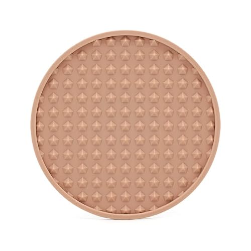 HFANGANGE Silicone coaster round silicone heat insulation pad silicone anti-scald tea coaster 6pcs, Lotus Pink