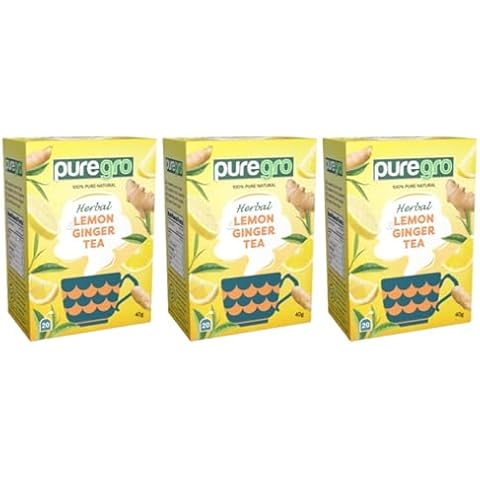 Puregro Herbal Lemon Ginger Tea 40g Cover