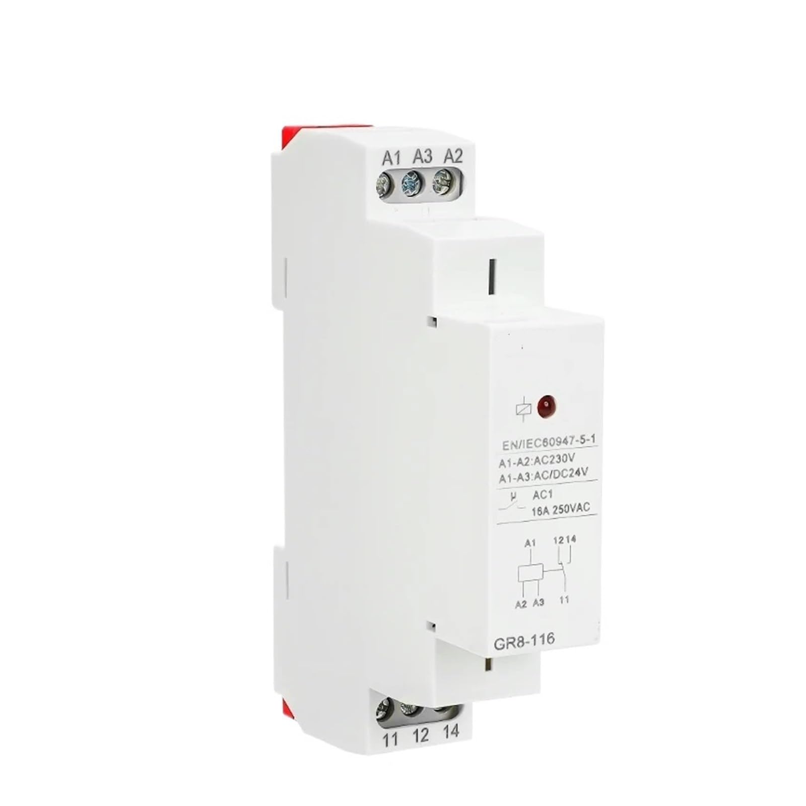 relè GR8 AC110V 230V Relè Intermedio Relè ausiliario 8A 16A SPDT Interruttore relè elettronico(AC230V,GR8-208)