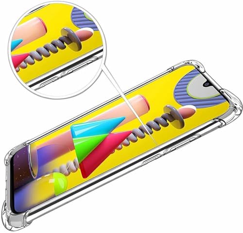 Image of BOXXO Flexible Back Cover for Samsung Galaxy M31 Prime | Back Cover Transparent Clear Shockproof Case Four Corner Protection | Slim Protective Mobile Phone Cover for Samsung Galaxy M31 Prime